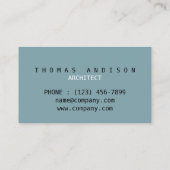 Carte De Visite Entrepreneur du constructeur Architecte du concept (Dos)