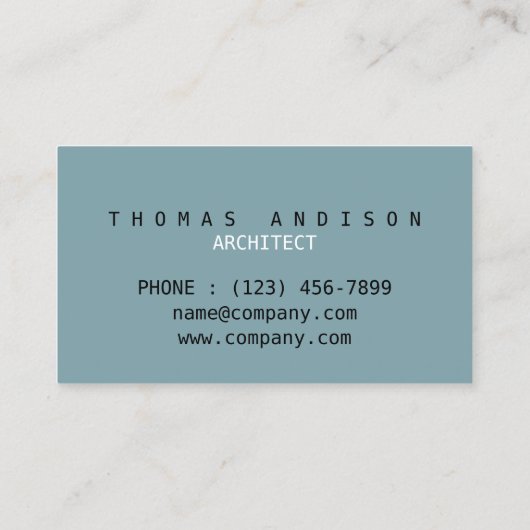 Carte De Visite Entrepreneur du constructeur Architecte du concept (Dos)