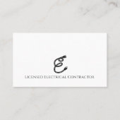 Carte De Visite Entrepreneur électricien (Dos)