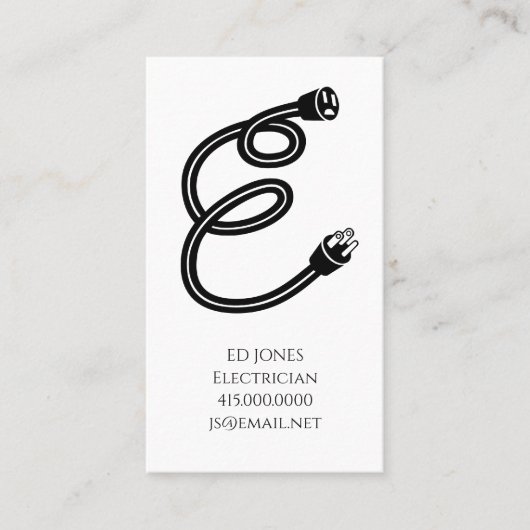 Carte De Visite Entrepreneur électricien (Devant)