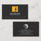 Carte De Visite Entrepreneur électricien M (Devant / Derrière)