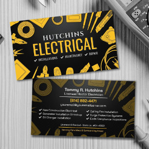 Carte De Visite Entrepreneur Électricien Professionnel