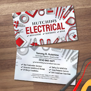 Carte De Visite Entrepreneur Électricien Professionnel