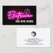 Carte De Visite Entrepreneur électrique (Devant / Derrière)