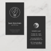 Carte De Visite Entrepreneur électrique (Devant / Derrière)