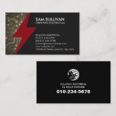 Carte De Visite Entrepreneur électrique (Devant / Derrière)