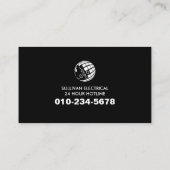 Carte De Visite Entrepreneur électrique (Dos)