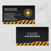 Carte De Visite Entrepreneur électrique (Devant / Derrière)