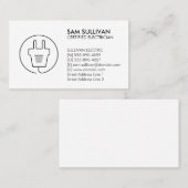 Carte De Visite Entrepreneur électrique (Devant / Derrière)