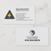 Carte De Visite Entrepreneur électrique (Devant / Derrière)