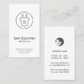 Carte De Visite Entrepreneur électrique (Devant / Derrière)