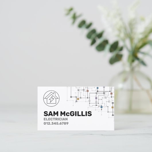 Carte De Visite Entrepreneur électrique (Debout devant)