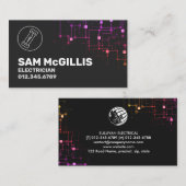 Carte De Visite Entrepreneur électrique (Devant / Derrière)