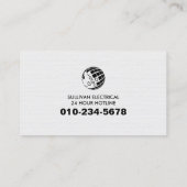 Carte De Visite Entrepreneur électrique (Dos)