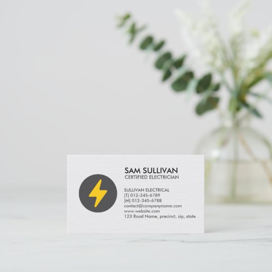 Carte De Visite Entrepreneur électrique (Debout devant)