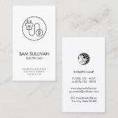 Carte De Visite Entrepreneur électrique (Devant / Derrière)