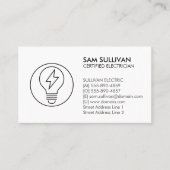 Carte De Visite Entrepreneur électrique (Devant)