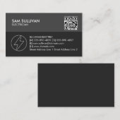 Carte De Visite Entrepreneur électrique (Devant / Derrière)