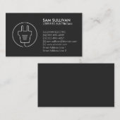 Carte De Visite Entrepreneur électrique (Devant / Derrière)
