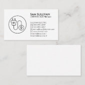 Carte De Visite Entrepreneur électrique (Devant / Derrière)