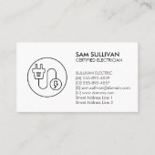 Carte De Visite Entrepreneur électrique (Devant)