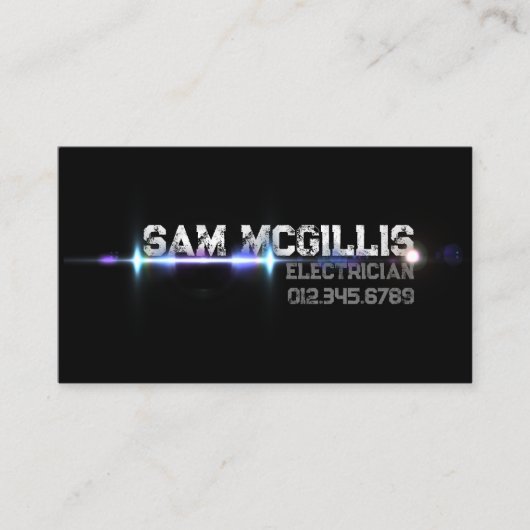 Carte De Visite Entrepreneur électrique (Devant)
