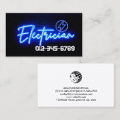 Carte De Visite Entrepreneur électrique (Devant / Derrière)