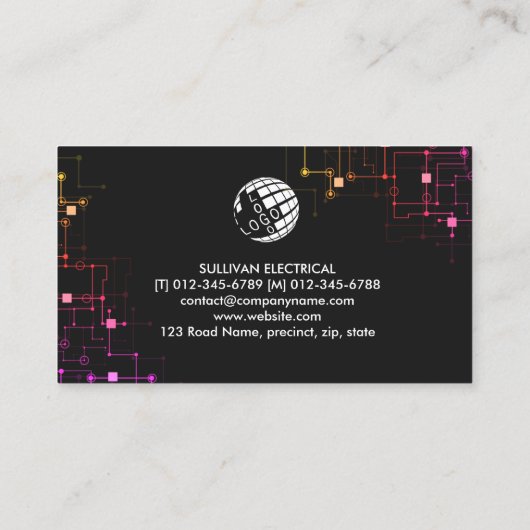 Carte De Visite Entrepreneur électrique (Dos)