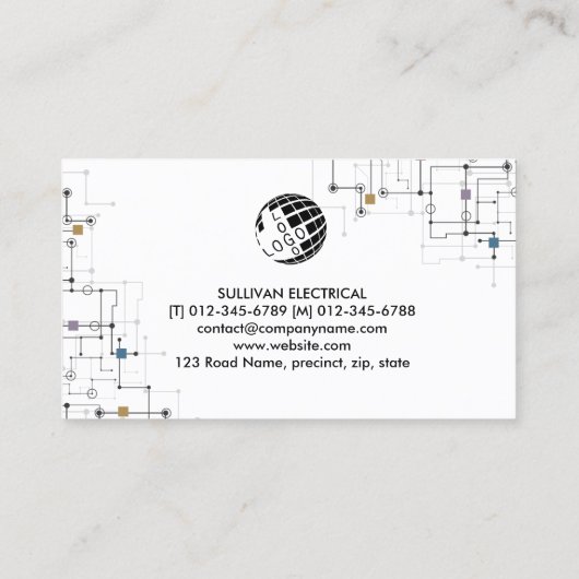 Carte De Visite Entrepreneur électrique (Dos)