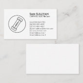 Carte De Visite Entrepreneur électrique (Devant / Derrière)
