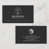 Carte De Visite Entrepreneur électrique (Devant / Derrière)