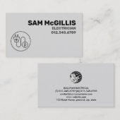 Carte De Visite Entrepreneur électrique (Devant / Derrière)