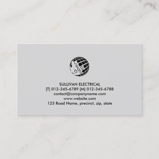 Carte De Visite Entrepreneur électrique (Dos)