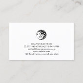 Carte De Visite Entrepreneur électrique (Dos)