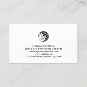 Carte De Visite Entrepreneur électrique (Dos)