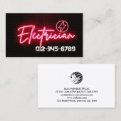 Carte De Visite Entrepreneur électrique (Devant / Derrière)