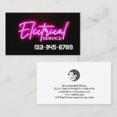 Carte De Visite Entrepreneur électrique (Devant / Derrière)