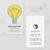 Carte De Visite Entrepreneur électrique (Devant / Derrière)