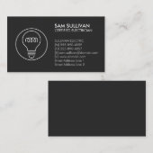 Carte De Visite Entrepreneur électrique (Devant / Derrière)