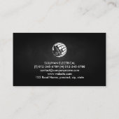 Carte De Visite Entrepreneur électrique Faux Metal (Dos)