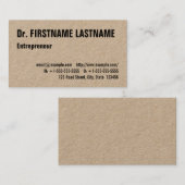 Carte de visite Entrepreneur élégant et tendance (Devant / Derrière)
