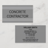 Carte de visite entrepreneur en béton (Devant / Derrière)