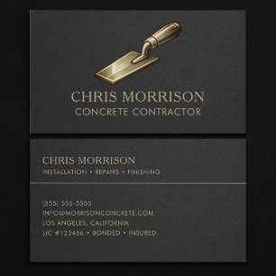 Carte De Visite Entrepreneur en béton professionnel
