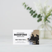 Carte De Visite Entrepreneur en construction de toitures (Debout devant)