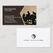 Carte De Visite Entrepreneur en construction de toitures (Devant / Derrière)