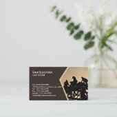 Carte De Visite Entrepreneur en construction de toitures (Debout devant)