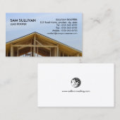 Carte De Visite Entrepreneur en construction de toitures (Devant / Derrière)