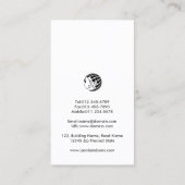 Carte De Visite Entrepreneur en construction de toitures (Dos)