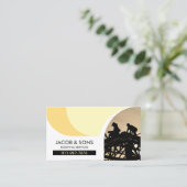 Carte De Visite Entrepreneur en construction de toitures (Debout devant)