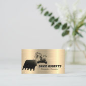 Carte De Visite Entrepreneur en construction d'or de l'opérateur d (Debout devant)